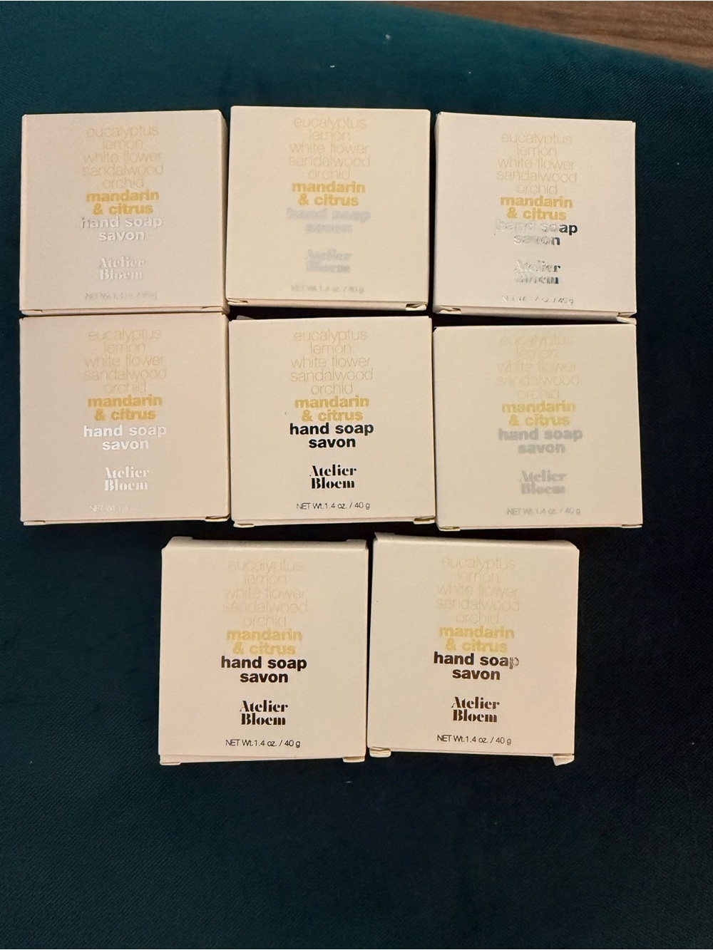 NEW - 8 Atelier Bloem Luxury Lotion & Bar Soap - Mandarin & Citrus